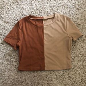 crop top colorblock